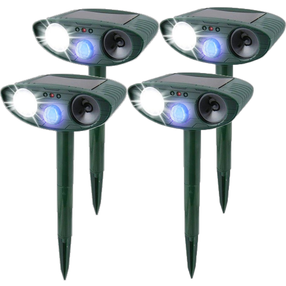 Powered Ultrasonic Rabbit Repeller with Flashing Light