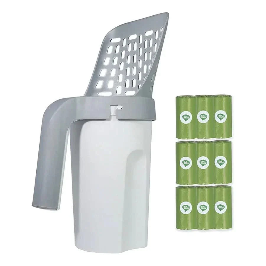 Practical Cat Litter Scoop with Integrated Waste Bags