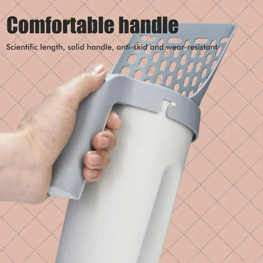 Practical Cat Litter Scoop with Integrated Waste Bags