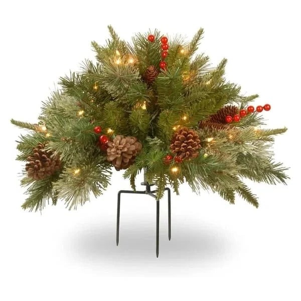 Pre-Lit LED Christmas Urn Filler Artificial Holiday Arrangement