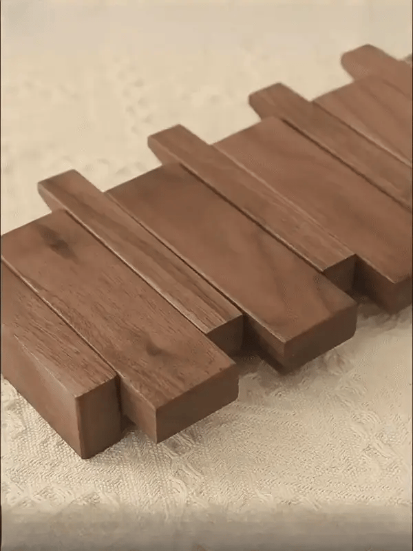 Primo Wooden Coat Rack | Unique Piano Key Design - Compact