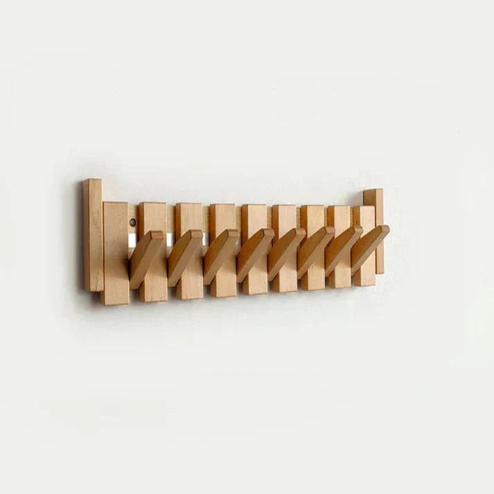 Primo Wooden Coat Rack | Unique Piano Key Design - Compact