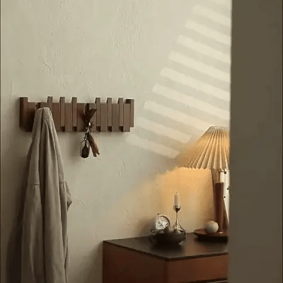 Primo Wooden Coat Rack | Unique Piano Key Design - Compact