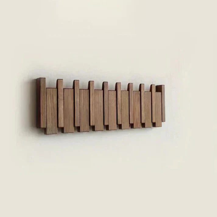 Primo Wooden Coat Rack | Unique Piano Key Design - Compact
