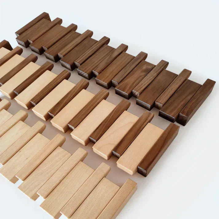 Primo Wooden Coat Rack | Unique Piano Key Design - Compact