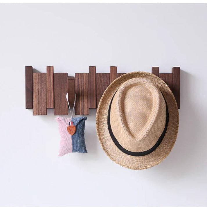 Primo Wooden Coat Rack | Unique Piano Key Design - Compact