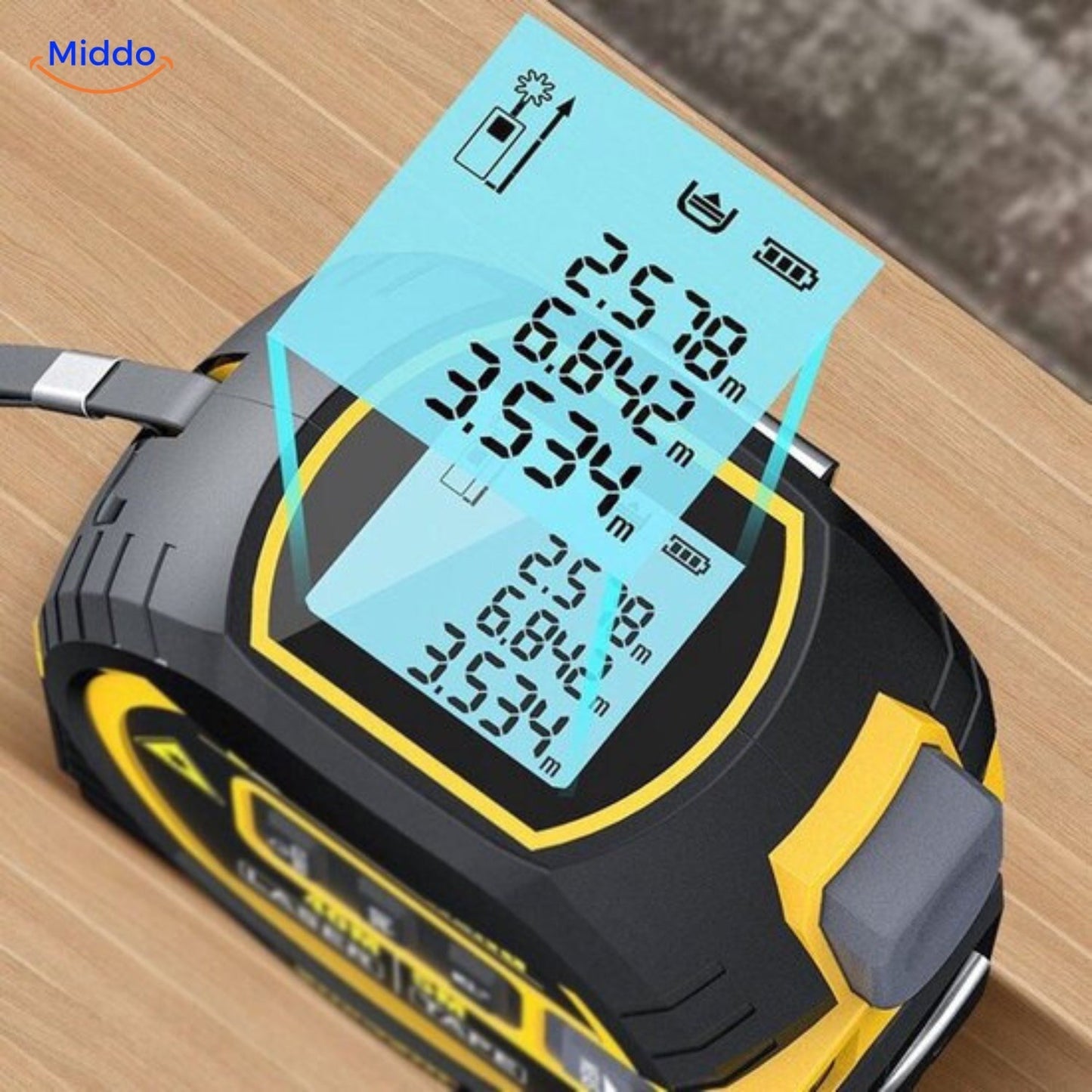 ProMeasure™ Digital Laser Tape Measure 3-in-1 - 40 or 60m Range!