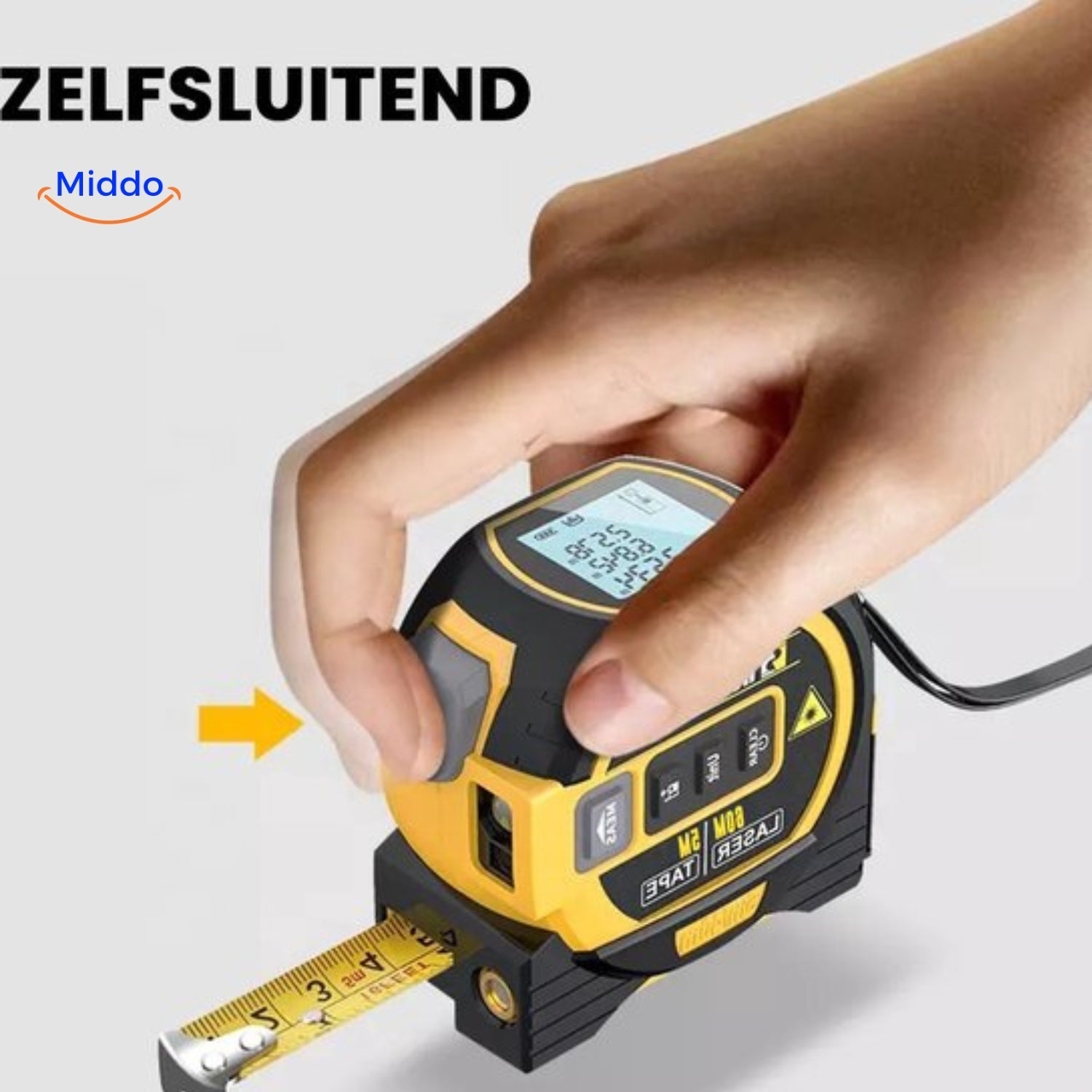 ProMeasure™ Digital Laser Tape Measure 3-in-1 - 40 or 60m Range!