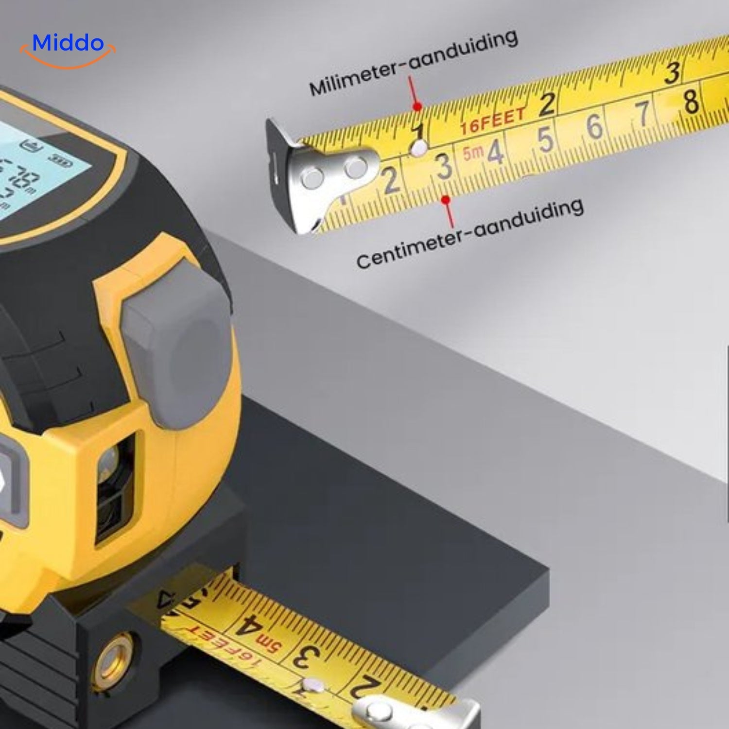 ProMeasure™ Digital Laser Tape Measure 3-in-1 - 40 or 60m Range!