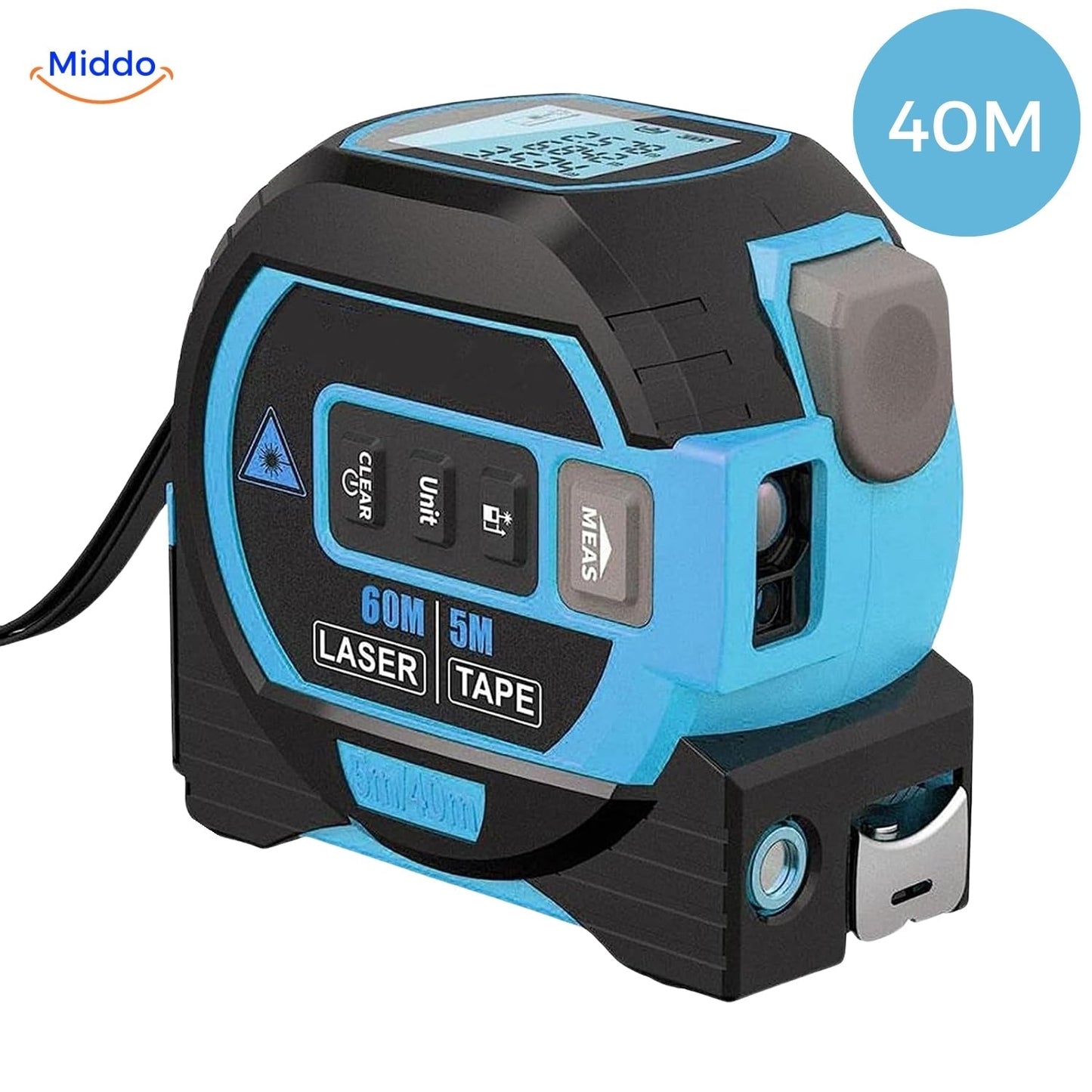 ProMeasure™ Digital Laser Tape Measure 3-in-1 - 40 or 60m Range!