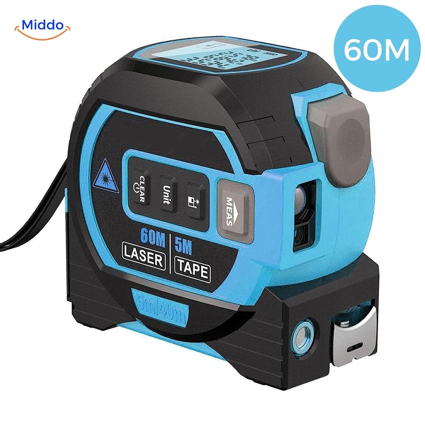 ProMeasure™ Digital Laser Tape Measure 3-in-1 - 40 or 60m Range!