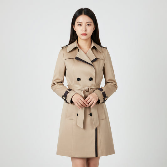 Double-Breasted Trench Coat for Women 