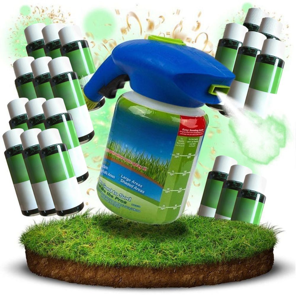 Quick Grow Liquid Lawn Seed Spray for Lush Green Lawns