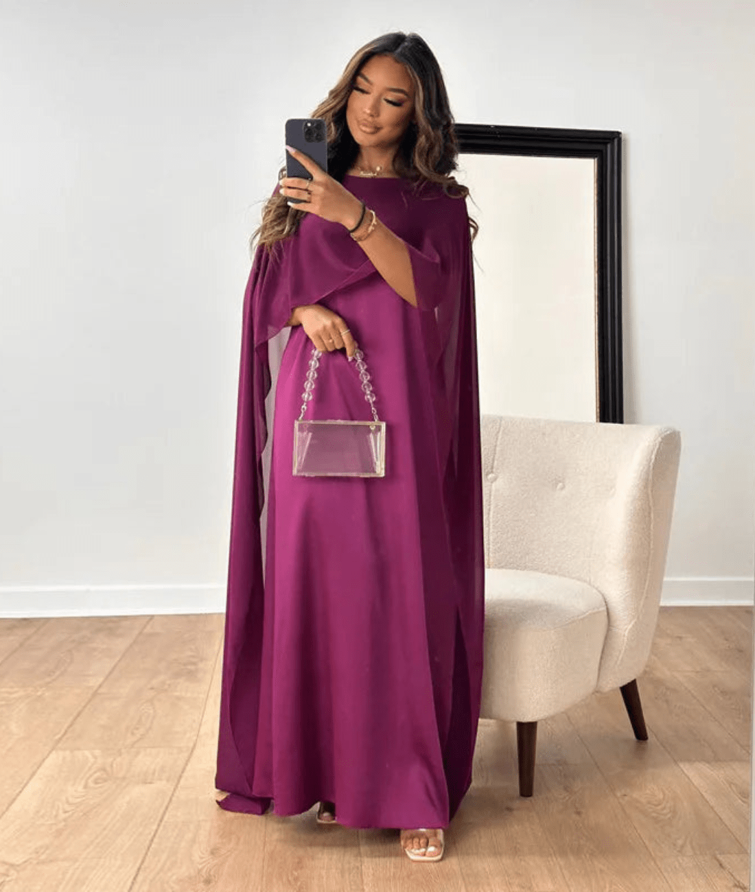Image of Rachael | Women's Cape Maxi Dress