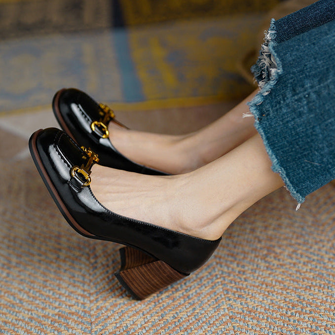 Image of Rachel | Women's Block Heel Slip-On Shoes