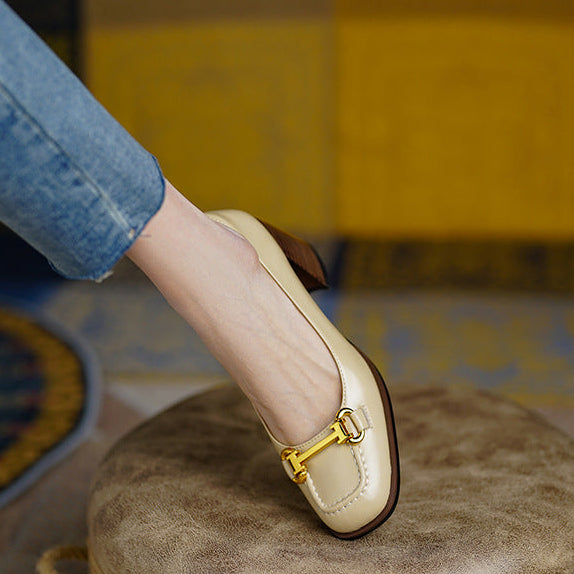 Image of Rachel | Women's Block Heel Slip-On Shoes