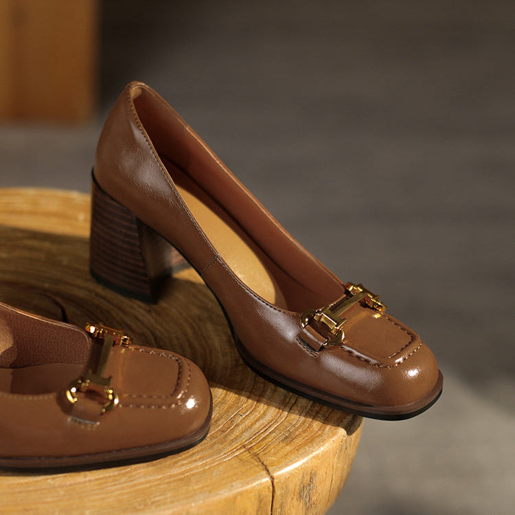 Image of Rachel | Women's Block Heel Slip-On Shoes