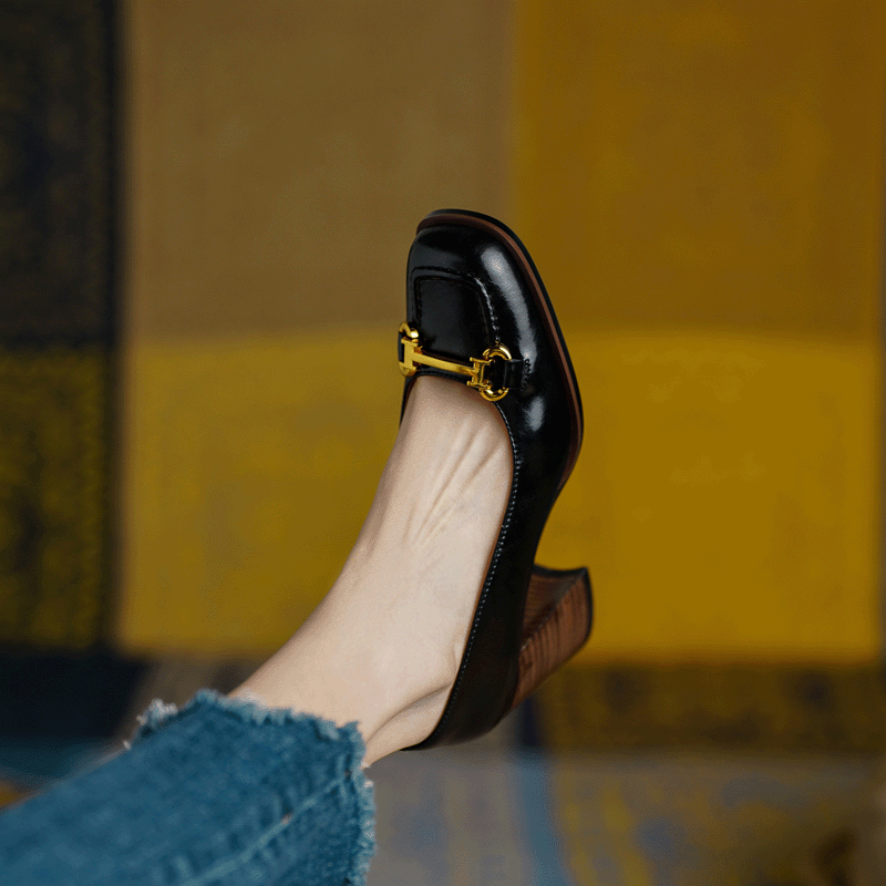 Image of Rachel | Women's Block Heel Slip-On Shoes