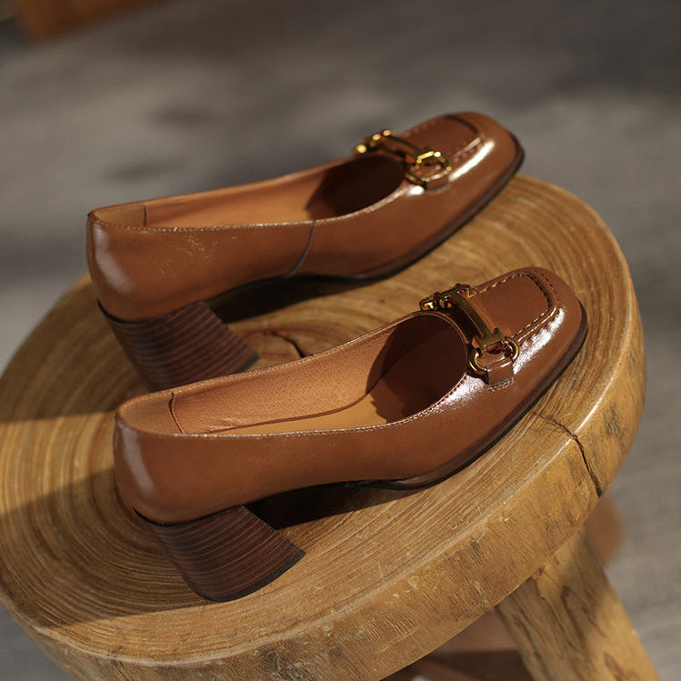 Image of Rachel | Women's Block Heel Slip-On Shoes