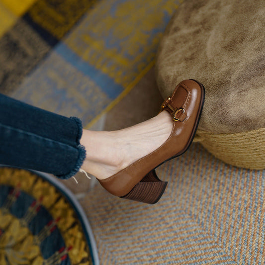 Image of Rachel | Women's Block Heel Slip-On Shoes