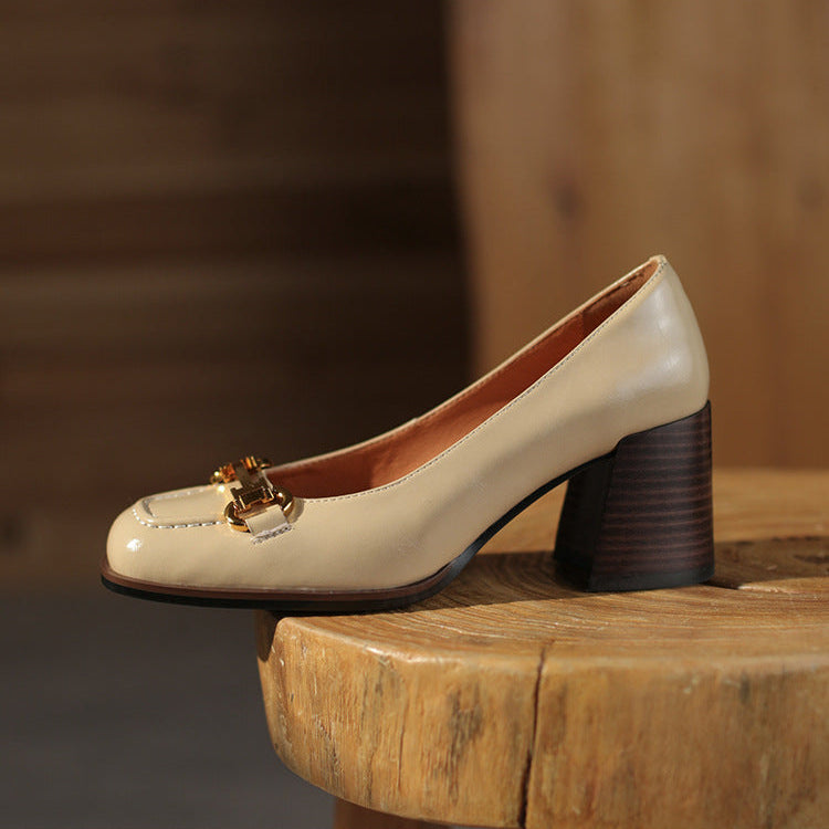 Image of Rachel | Women's Block Heel Slip-On Shoes