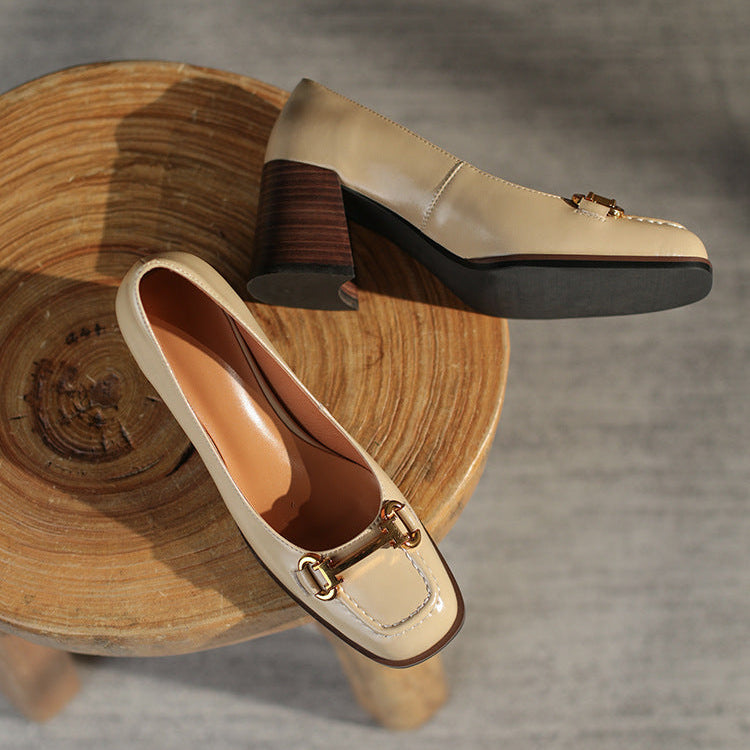 Image of Rachel | Women's Block Heel Slip-On Shoes