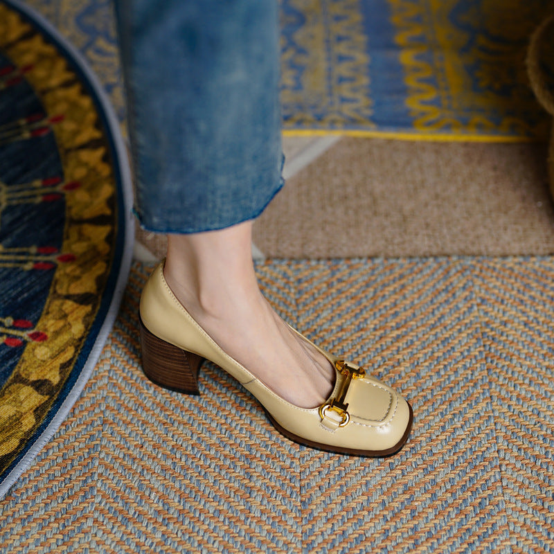 Image of Rachel | Women's Block Heel Slip-On Shoes