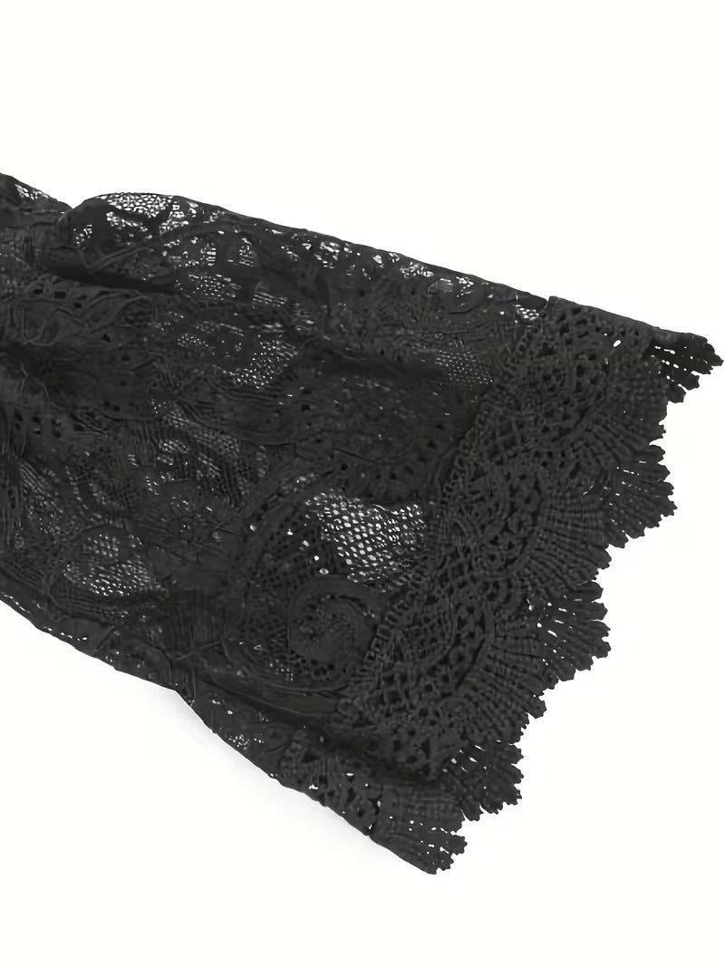 Image of Raegan | Women's V-Neck Lace Mini Dress