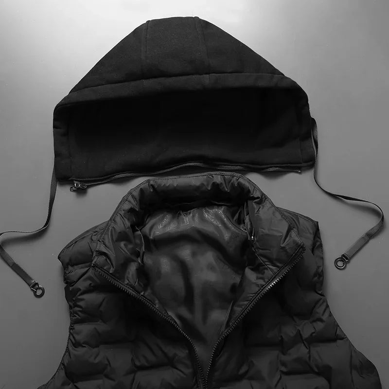 Image of Raphael | Men's Hooded Puffer Vest