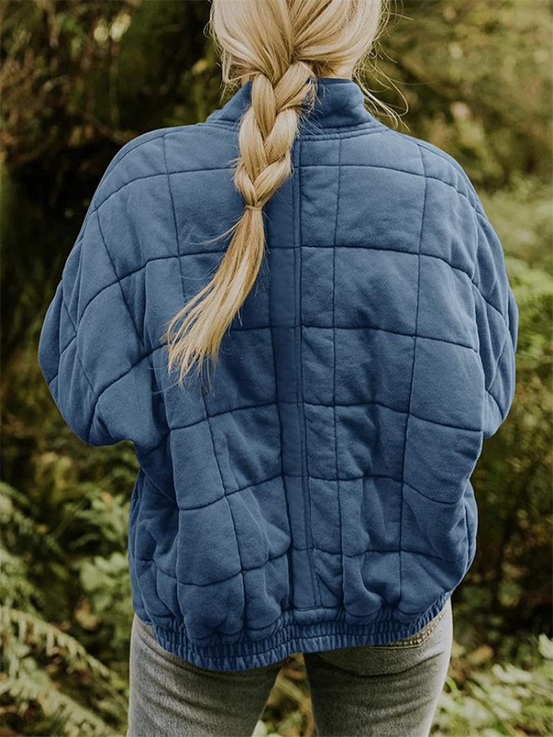 Image of Reba | Women's Quilted Bomber Zip-Up Jacket