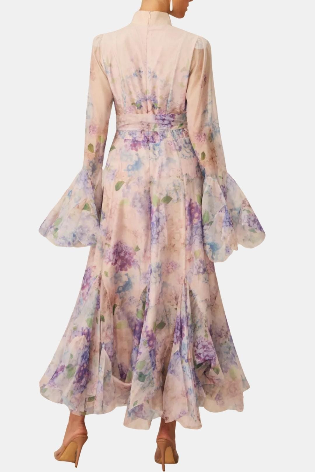 Image of Reba | Women's Ruffle Sleeve Maxi Dress