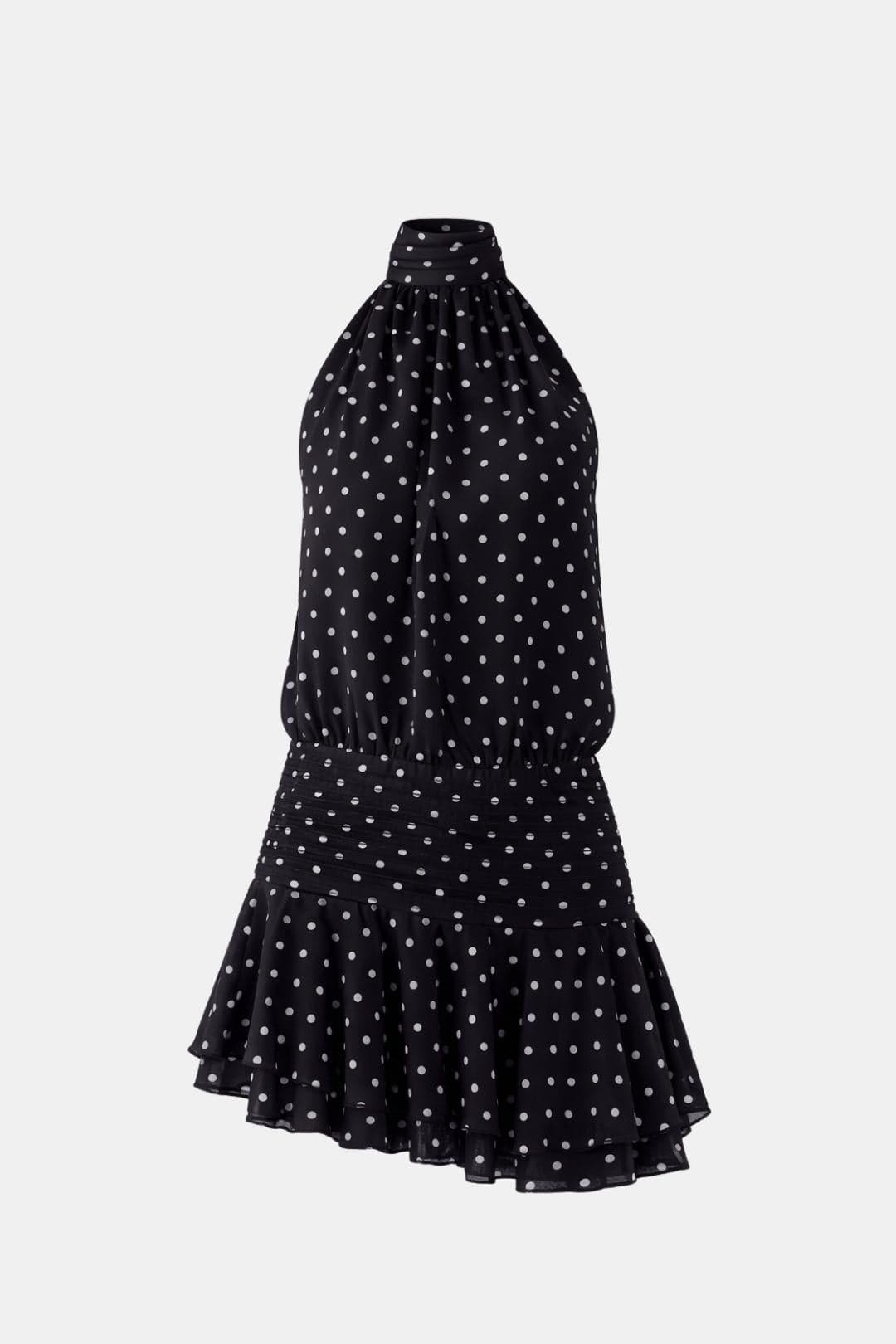 Image of Reba | Women's Sleeveless Halter Mini Dress