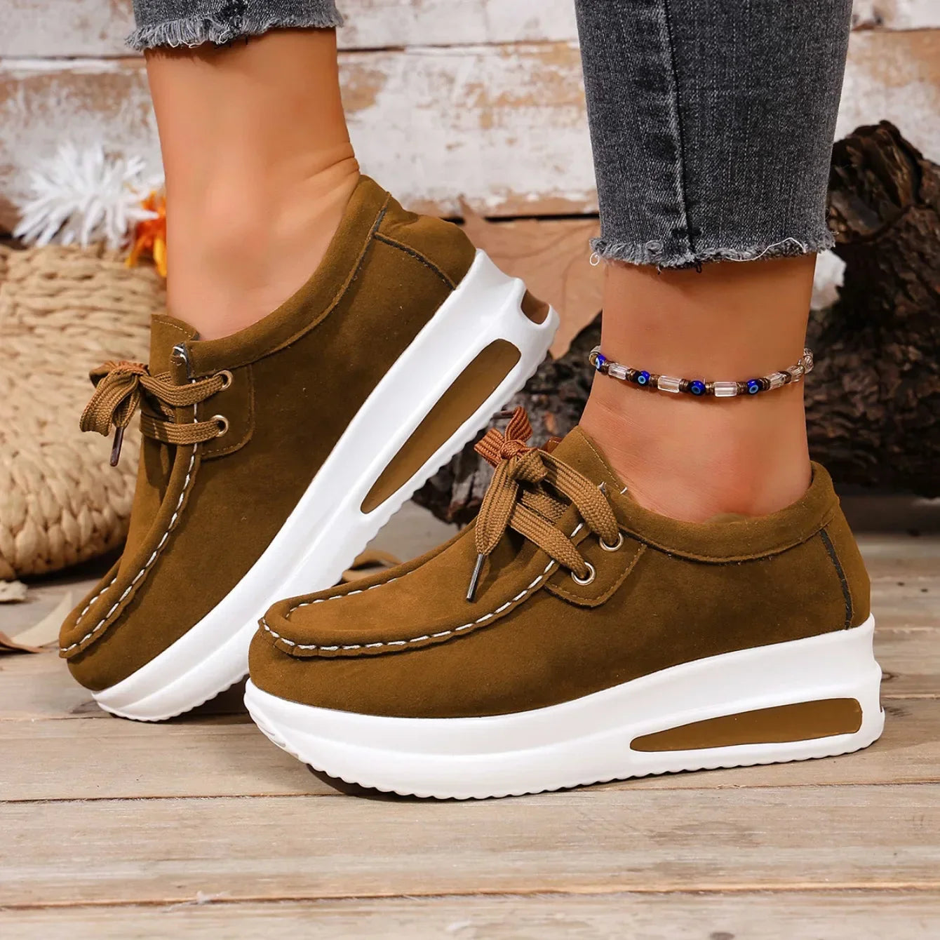 Image of Rebecca | Women's Lace-Up Platform Shoes