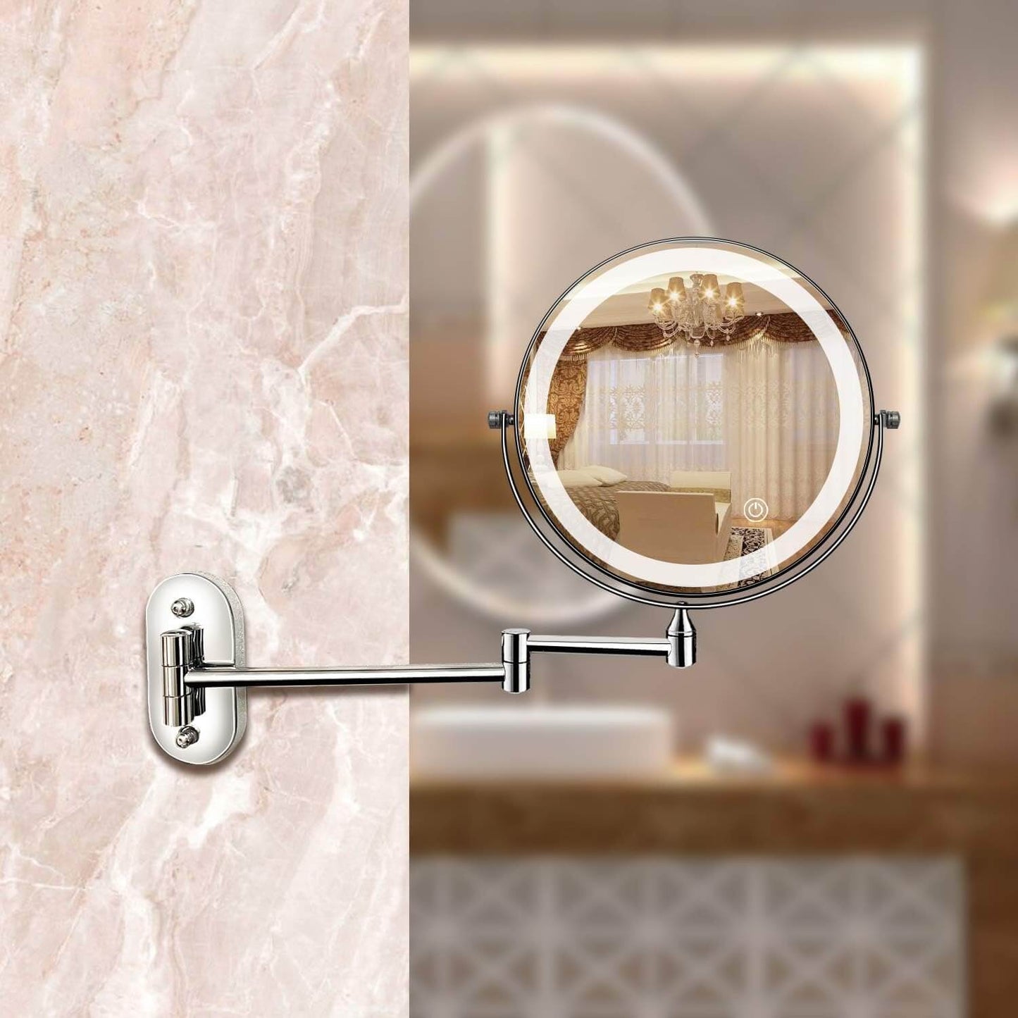 Rechargeable LED Makeup Mirror with Magnification