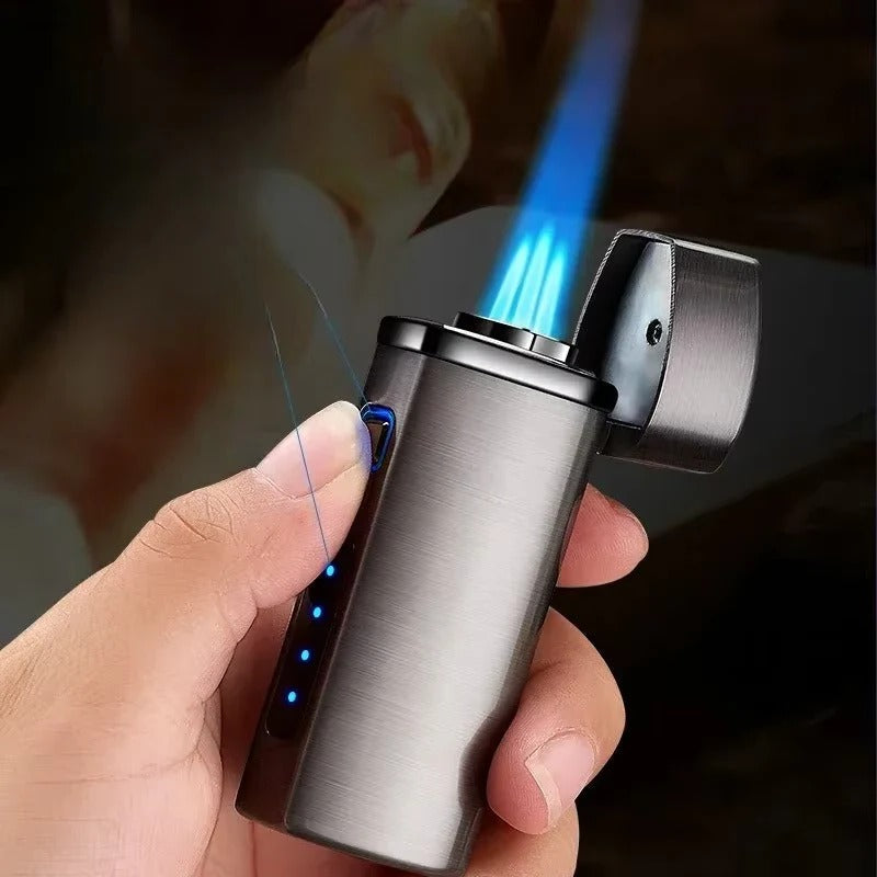 Rechargeable Triple Jet Flame Lighter with Touch Activation