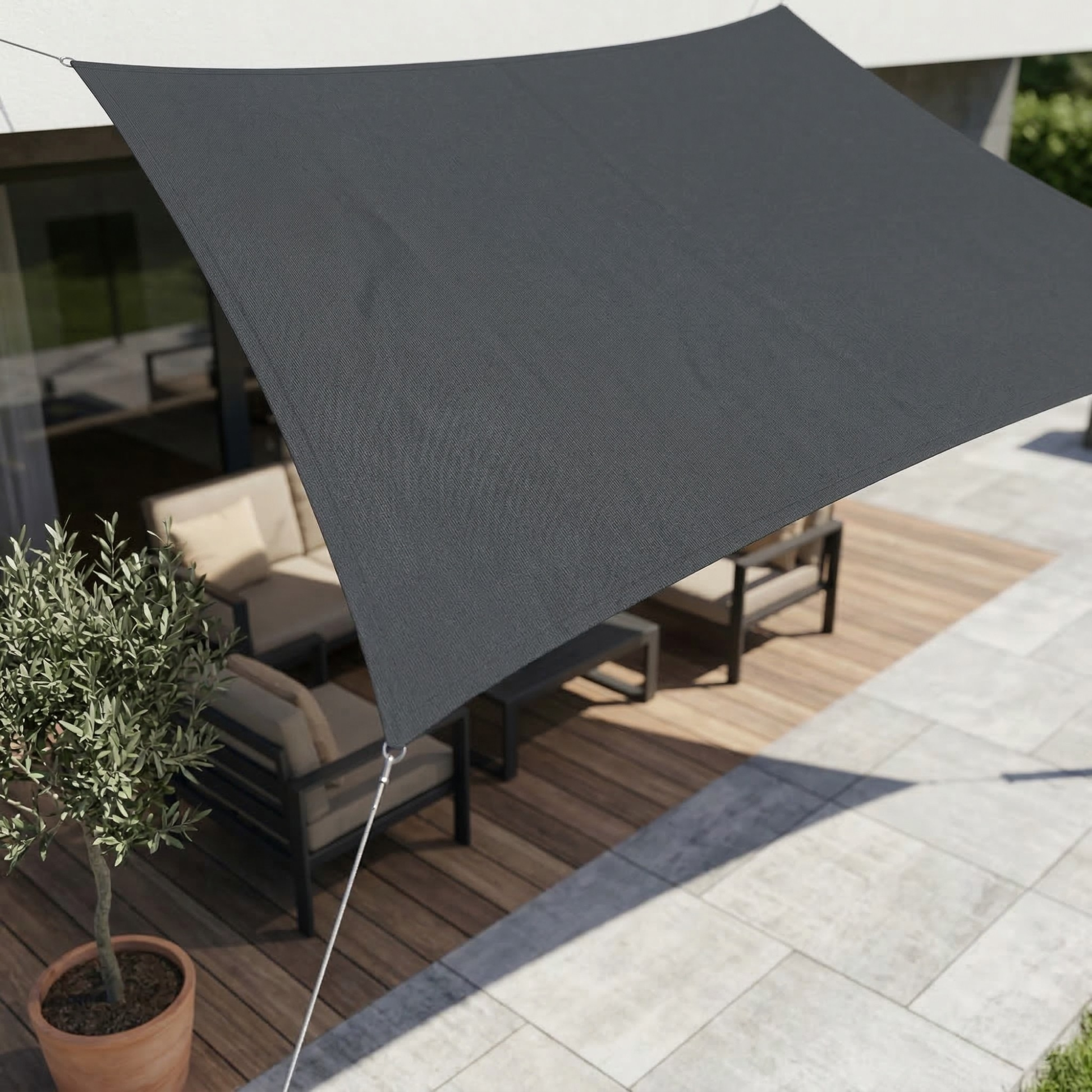 Rectangular Sun Shade Waterproof | Waterproof Outdoor Fabric | UV Protection | SkyCover