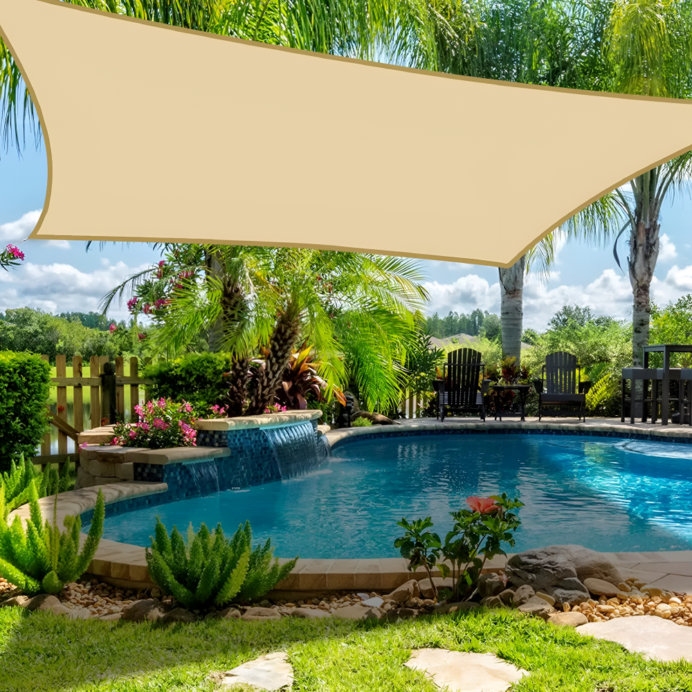 Rectangular Sun Shade Waterproof | Waterproof Outdoor Fabric | UV Protection | SkyCover