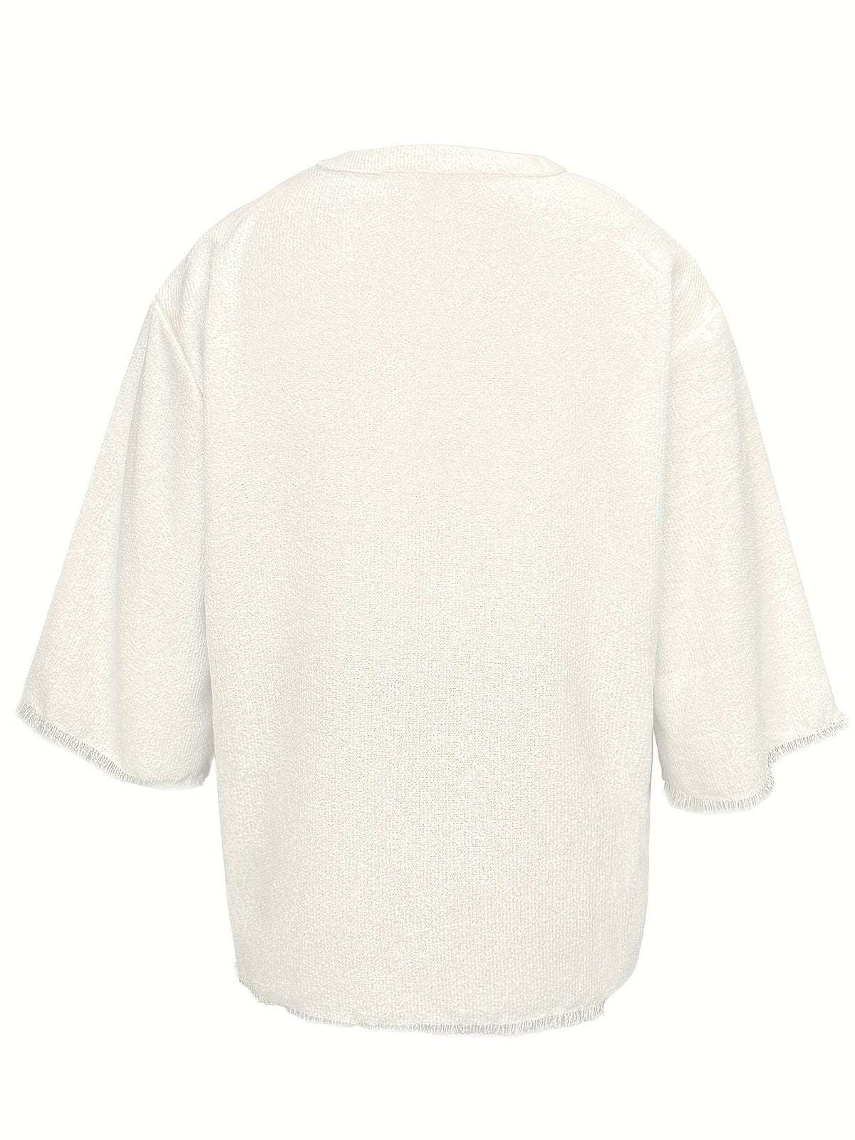 Relaxed Lace-Up V-Neck Shirt