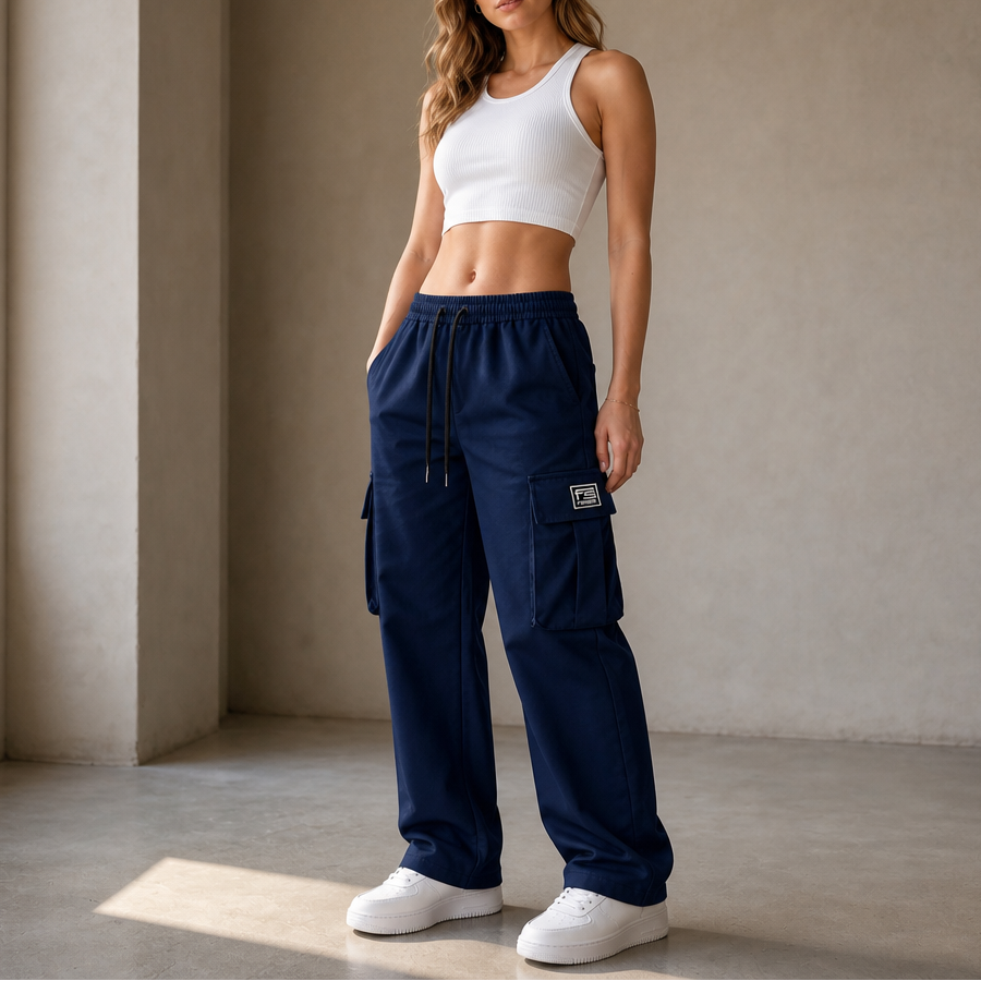 Relaxed Straight-Leg Cargo Pants