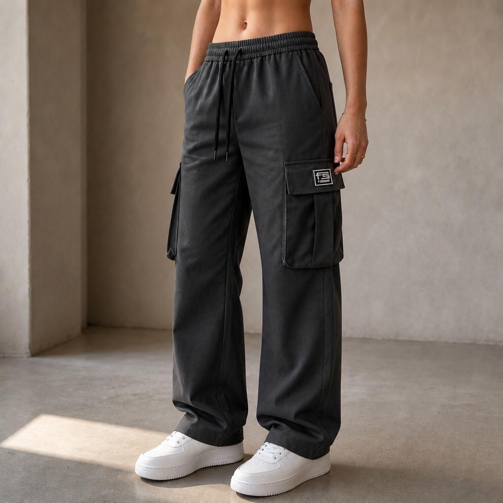 Relaxed Straight-Leg Cargo Pants