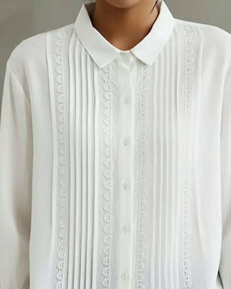 Image of Renee | Women's Button-Down Long Sleeve Blouse