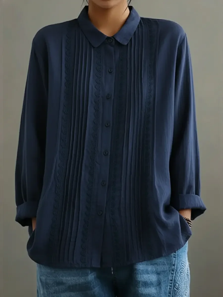 Image of Renee | Women's Button-Down Long Sleeve Blouse