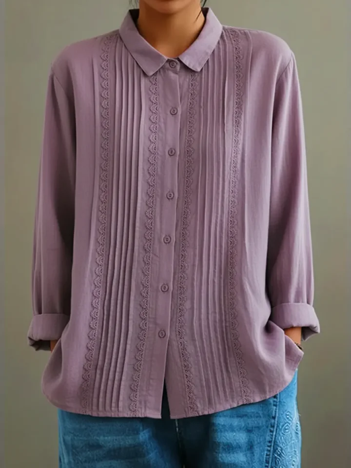 Image of Renee | Women's Button-Down Long Sleeve Blouse