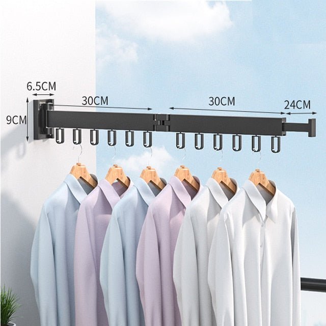 Retractable Clothes Dryer, Foldable Clothes Hanger, Wall Mount