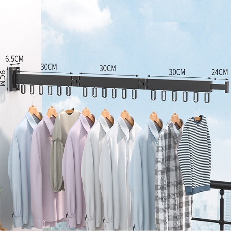 Retractable Clothes Dryer, Foldable Clothes Hanger, Wall Mount