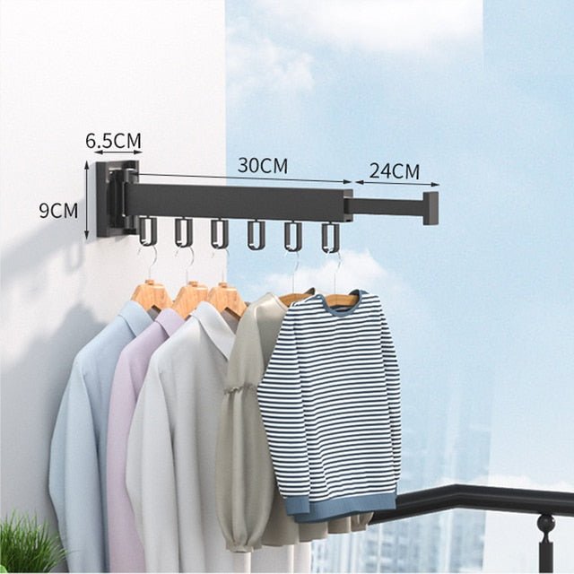 Retractable Clothes Dryer, Foldable Clothes Hanger, Wall Mount