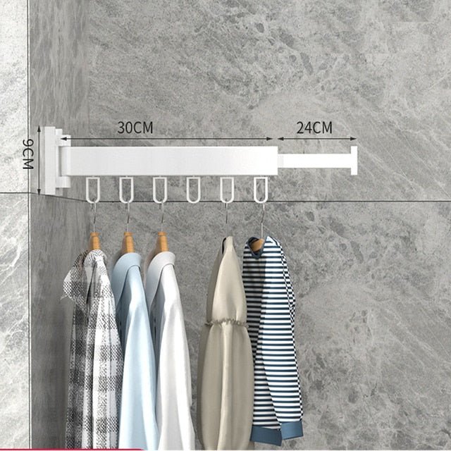 Retractable Clothes Dryer, Foldable Clothes Hanger, Wall Mount