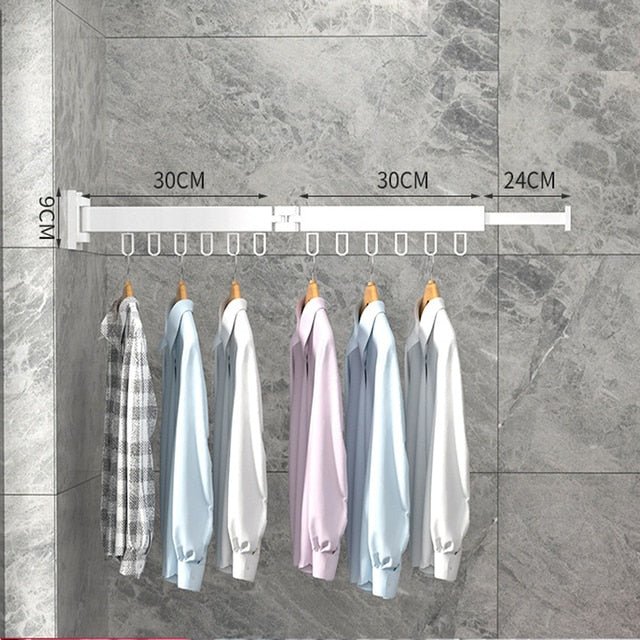 Retractable Clothes Dryer, Foldable Clothes Hanger, Wall Mount