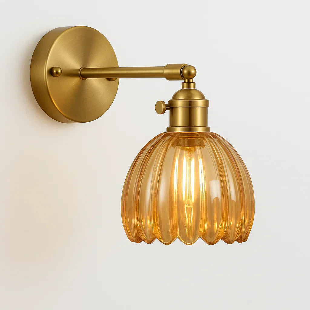 Retro Wall Lamp | Glass Tulip Design | Elegant Lighting