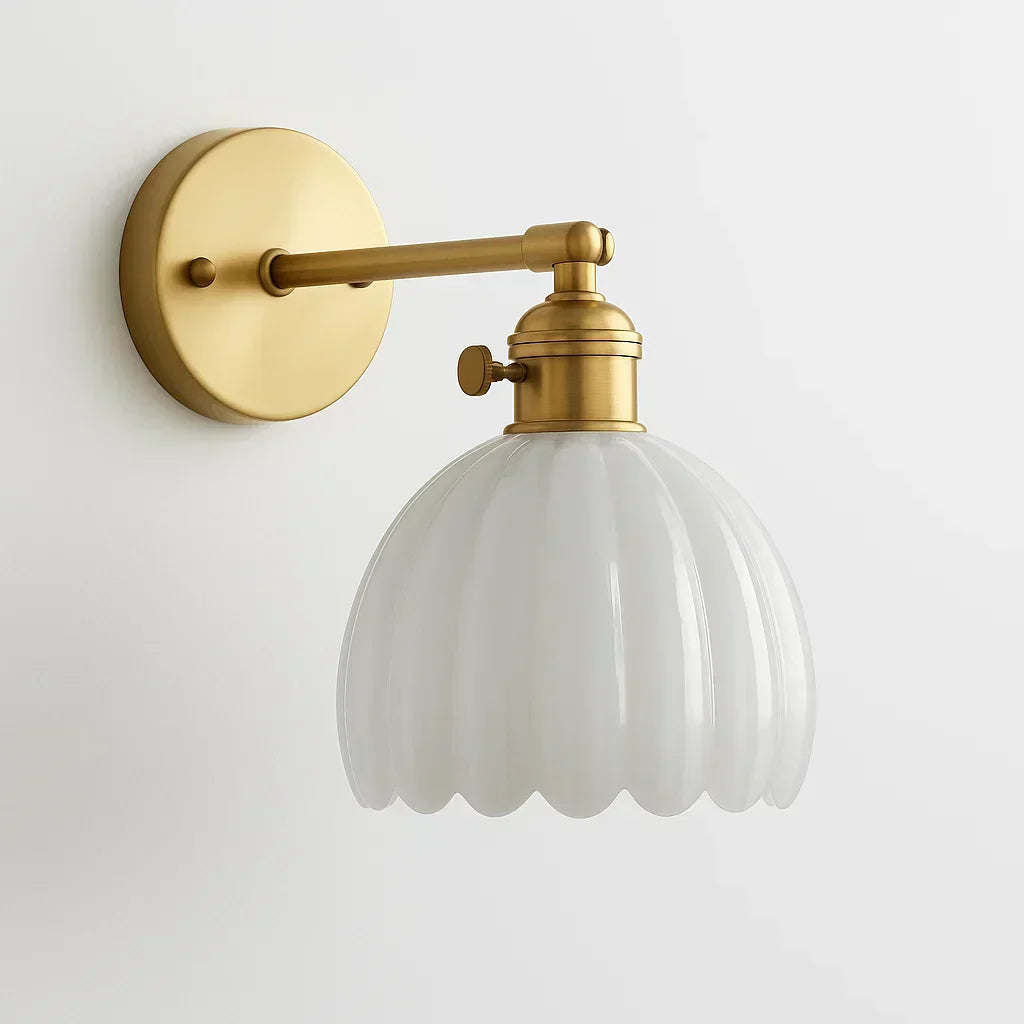 Retro Wall Lamp | Glass Tulip Design | Elegant Lighting